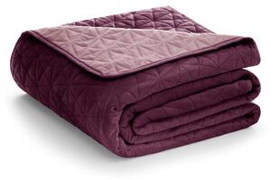 Copriletto trapuntato in velluto rosa scuro 220x240 cm Laila - AmeliaHome