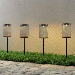 Lindby Wigand lampada LED solare picchetto set 4x