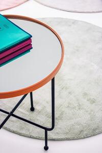 Tavolino PAINTER con piano a specchio colore arancione