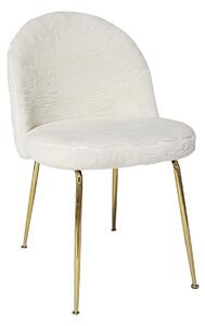 Set sedie MONTMARTRE tessuto bianco con gambe in ottone