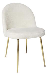 Set sedie MONTMARTRE tessuto bianco con gambe in ottone