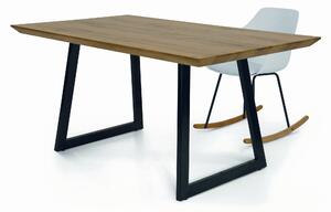 Tavolo WESTMINSTER in legno impiallacciato 160×90 cm e base in metallo