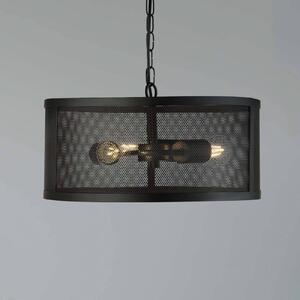 Searchlight Lampada sospensione Fishnet metallo nero Ø 45 cm
