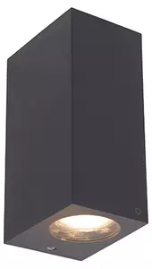 Lampada da parete smart grigia in plastica con 2 Wifi GU10 - Baleno