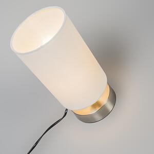 Lampada da tavolo moderna bianca rotonda 12 cm dimm - MILO 2