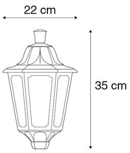 Lanterna da esterno classica nera IP55 - LESSIE