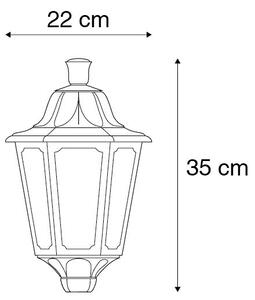 Lanterna da esterno classica nera IP55 - Lessie