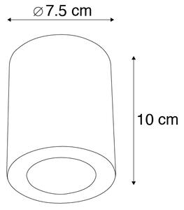 Faretto moderno bianco 7,5 cm - Tuba