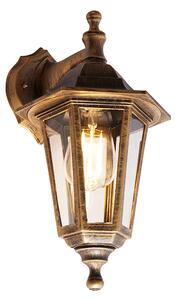 Lampada da parete per esterni in stile antico oro IP44 - New Haven