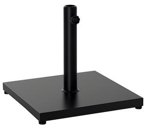 Outsunny Base per Ombrellone Quadrata Peso 18kg per Pali da Φ3/3.5/3.8, 45x45x39cm, Nero|Aosom