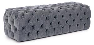 Puof-divanetto EVAN in velluto grigio