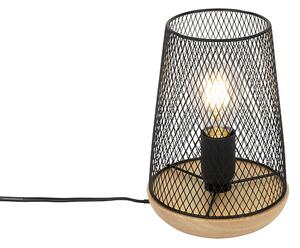 Lampada da tavolo design nera legno - BOSK