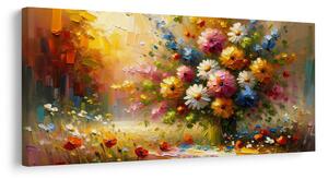 Quadro su tela – Fiori di campo nei raggi del sole
