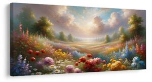 Quadro su tela – Valle fiorita e soleggiata