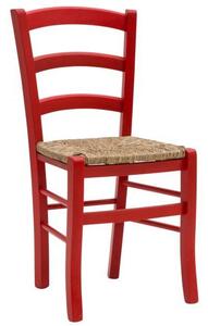 Set di 2 sedie CENISIA in legno massello rosso