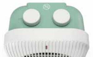 OLIMPIA SPLENDID Termoventilatore Caldobagno Stufa elettrica per Riscaldamento Potenza 2000 Watt 2 Livelli di Potenza colore Bianco e Verde - Caldo