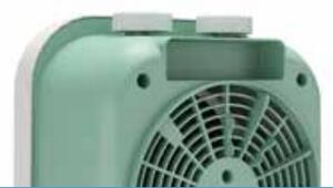OLIMPIA SPLENDID Termoventilatore Caldobagno Stufa elettrica per Riscaldamento Potenza 2000 Watt 2 Livelli di Potenza colore Bianco e Verde - Caldo