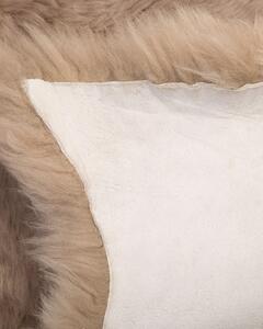 Tappeto in pelle di pecora marrone chiaro 65 x 110 cm a pelo lungo naturale in stile rustico Beliani