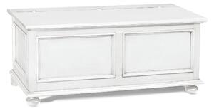 Cassapanca FLAMINIA in legno bianco 100×44×51 cm