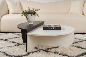 Skye Decor, Orion - Legno bianco, Legno nero, tavolino, legno bianco, truciolato rivestito al 100 % di melamina, 90 x 60 x 30 cm