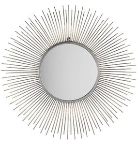 Specchio da parete a forma di sole argentato rotondo da 80 cm a forma di sole Beliani