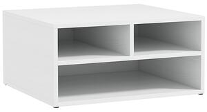 HOMCOM Mobile Porta Stampante da Ufficio con 3 Ripiani Aperti a 2 Livelli, 47x40x22.5 cm, Bianco | Aosom Italy