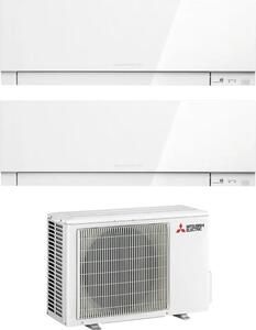 MITSUBISHI Climatizzatore Dual Split Inverter 9000+12000 Btu Condizionatore con Pompa di calore Classe A++/A+ Gas R32 (Unit Interna + Unit Estern