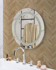 Specchio da parete a LED sospeso da 58 cm tondo moderno per il bagno per il trucco la vanità la camera da letto Beliani