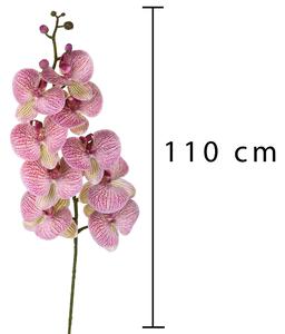 Set 2 Phalenopsis Artificiali con 9 Fiori Altezza 110 cm Viola