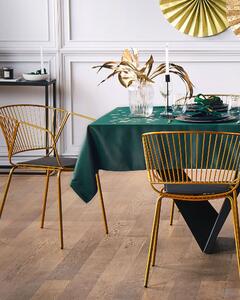 Set di 2 sedie da pranzo in metallo dorato design in finta pelle cuscino per sedile Nero stile industriale glam Beliani