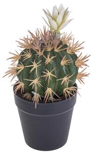 Set 3 Cactus Artificiale con Fiori in Vaso Altezza 19 cm