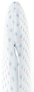 Cuscino Memory Foam Tessuto Poliestere Bianco Supporto Collo Ortopedico Antiallergico 55 x 35 cm Beliani