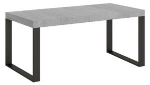 Tavolo Allungabile 90-246x90x77 cm Tecno Premium Cemento Telaio Antracite
