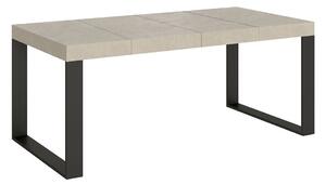 Tavolo Allungabile 140-244x90x77 cm Tecno Premium Cashmere Telaio Antracite