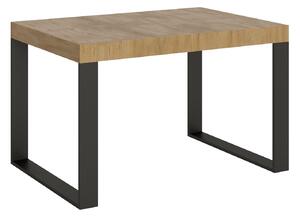 Tavolo Allungabile 120-224x90x77 cm Tecno Quercia Natura Telaio Antracite