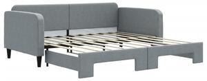VidaXL Divano letto estraibile grigio chiaro 100x190 cm in tessuto