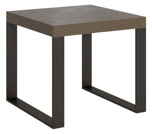 Tavolo Allungabile 90-246x90x77 cm Tecno Tortora Telaio Antracite