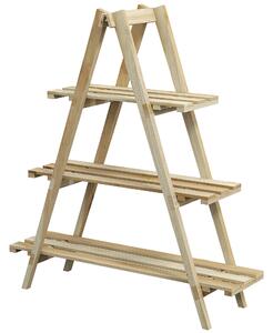 Outsunny Portapiante Verticale 3 Livelli a Doghe in Abete, 100x36x112 cm, Color Legno | Aosom Italy