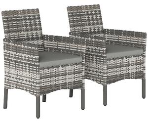 Outsunny Set di 2 Sedie da Giardino in Rattan, Sedie da Esterno con Cuscini | Aosom Italy