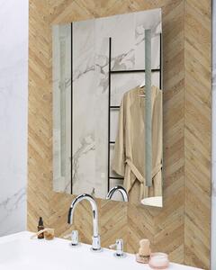 Specchio da parete a LED sospeso 60 x 80 cm rettangolare moderno vintage vanity bagno trucco camera da letto Beliani