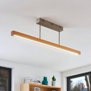 Lucande Plafoniera LED di legno Tamlin, faggio, 100 cm