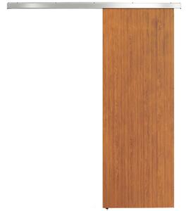 HOMCOM Porta Scorrevole 75x210cm, Armadio Kit Montaggio, Binario, Effetto Legno Marrone | Aosom Italy