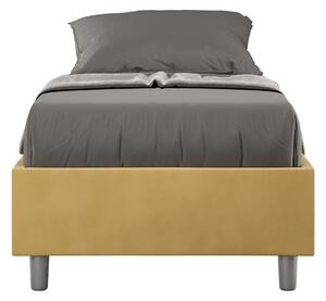 Letto 1 Piazza e Mezzo Sommier 120x190 cm Senza Rete Azelia Ocra