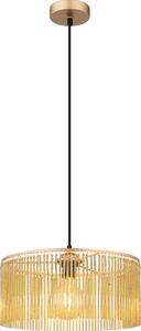 Lampada a sospensione NOWA, struttura in metallo dorato anticato, decorazione in acrilico ambrato, cavo in PVC nero, altezza regolabile, diametro: 350 mm, altezza: 1350 mm, esclusa lampadina: 1 x E27 60W 230V