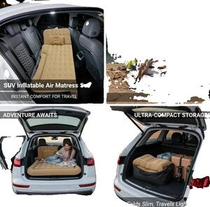 Materasso gonfiabile per SUV, rivestimento in tessuto floccato, dimensioni 1,74 m x 1,26 m, portata massima 300 kg, pompa DC 12 V 75 W, ingombro ridotto