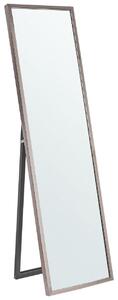 Specchio da pavimento con cornice argento 40 x 140 cm in stile moderno contemporaneo salotto camera da letto Beliani
