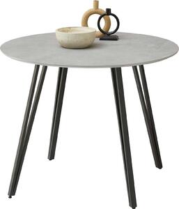 Tavolo da pranzo Floris Ø 80 cm effetto pietra