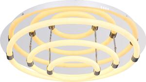 Globo Lighting plafoniera in metallo cromato, LED