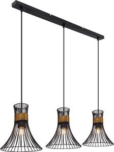 Globo Lighting lampada a sospensione in metallo nero, 3x E27