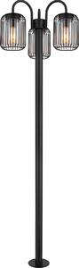 Globo Lighting Lampada da esterno in acciaio inox nero opaco, 3x E27